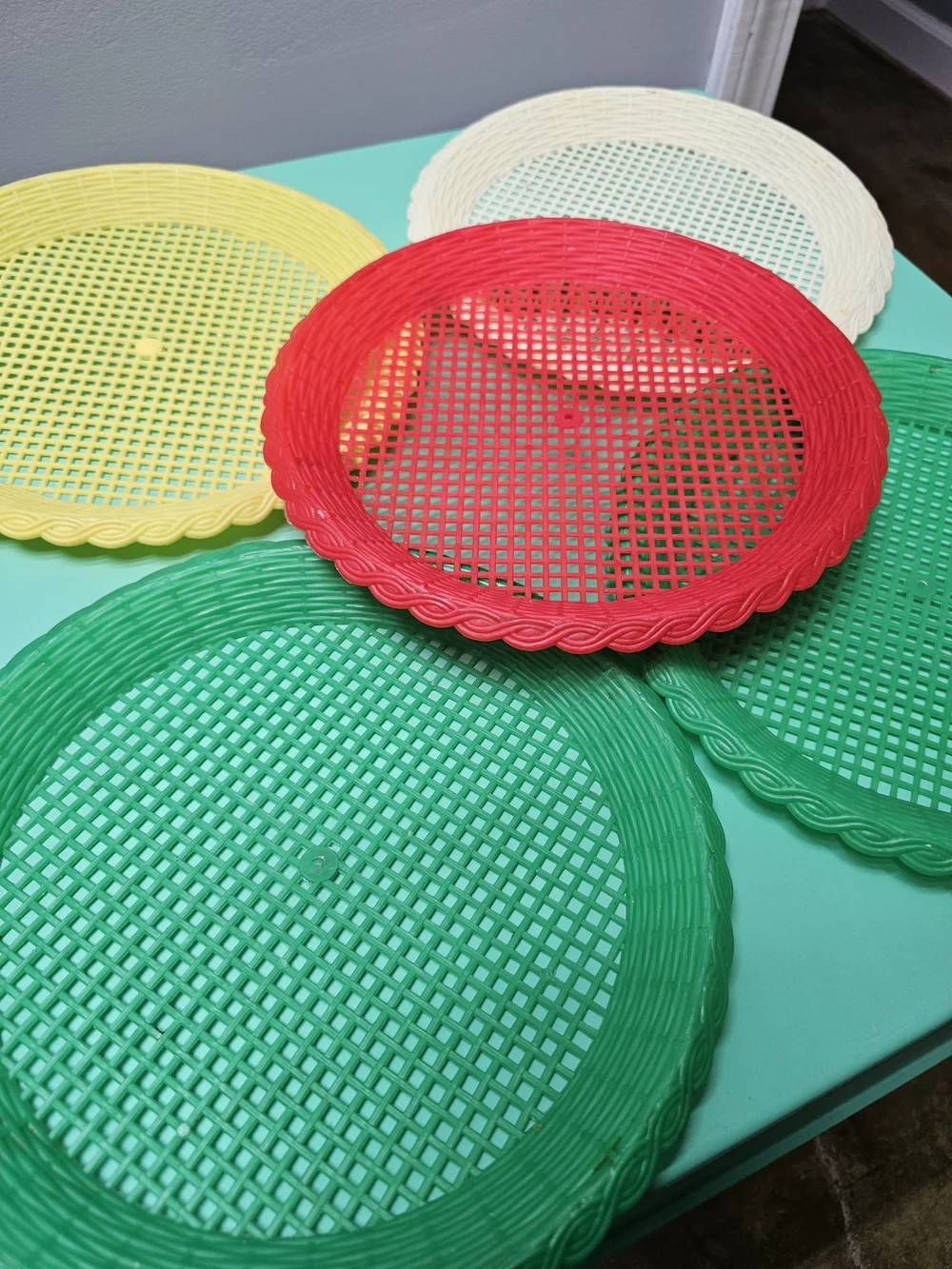 Vintage Plastic Picnic Plate Holders